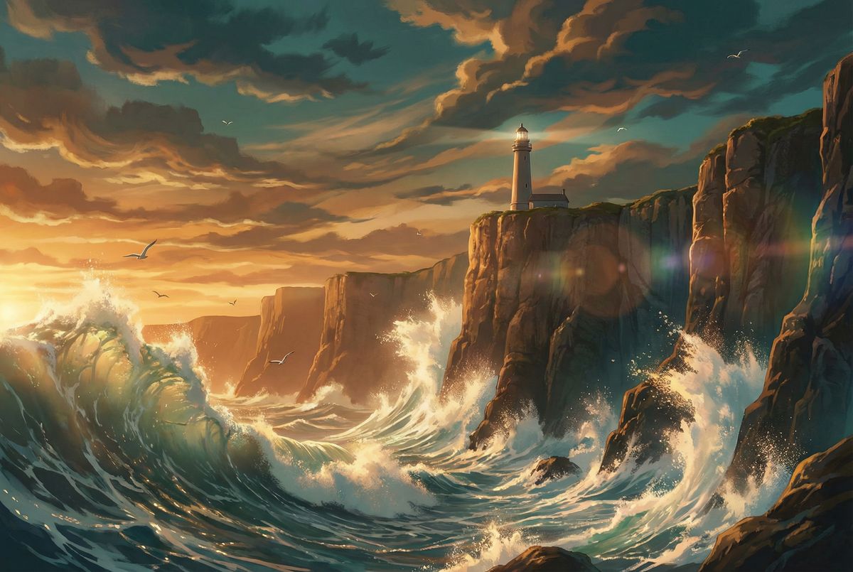 抖音揭秘海岸灯塔视频